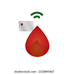 icono del sistema de seguridad contra incendios, llama, ilustración vectorial