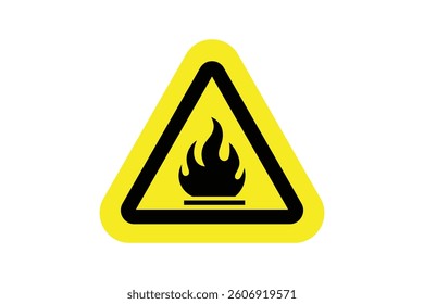 Fire Safety Triangle Flame Icons, caution fire triangle sign, fire safety triangle icon, warning flame hazard icon, fire triangle symbol, caution flammable area