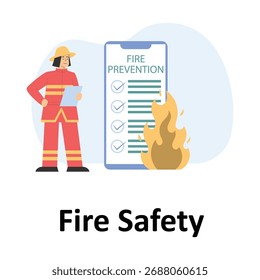 Fire Safety Vector Illustration Which can easily edit or modify

