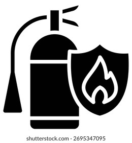 Icono de Web de seguridad contra incendios en estilo audaz