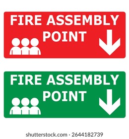 fire safty assembly point illustration design