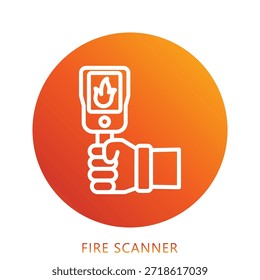 Ícone Gradiente Do Scanner De Fogo Mini Ilustração, Use Para O Conceito Moderno, Imprimir, Ui, Kit Ux, Web E Desenvolvimento De Aplicações. Vetor Relacionado A Bombeiro, Resgate E Muito Mais