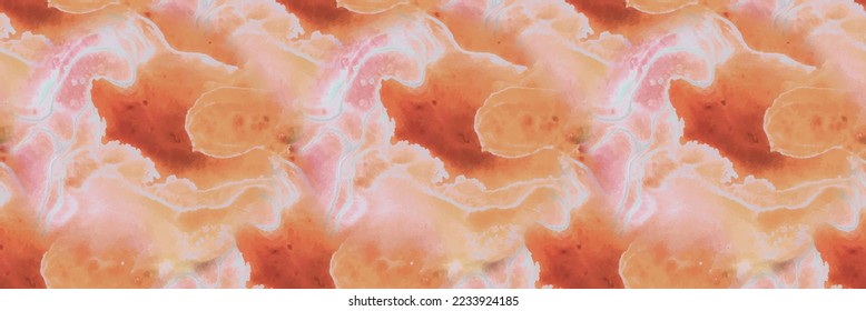 Fire Seamless Texture. Liquid Fiery Background. Trippy Abstract Template. Fluid Seamless Illustration. Sunny Vector Splash. Multi Color Fire Paint. Alcohol Ink Marble Space. Fire Ink Watercolor.