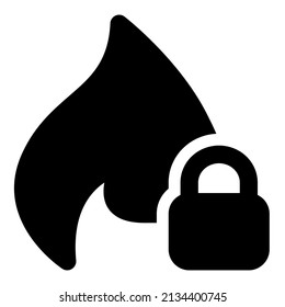 Brandschutzsymbol mit schwarzer Farbe