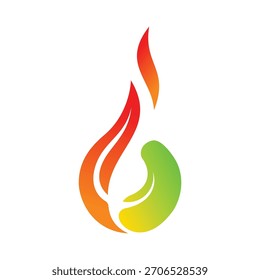 SEMILLA DE FUEGO Ilustración vectorial mínima