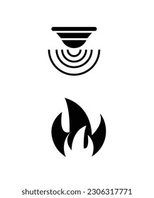 fire sensor icon, vector best flat icon.