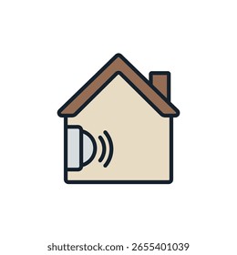 Iconos del sensor de fuego aislados en el fondo blanco. Diseño de estilo plano
