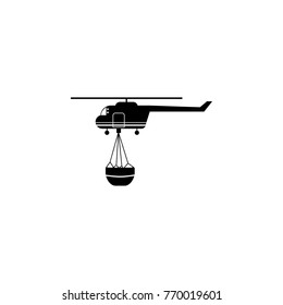 Fire service helicopter icon. Fireman element icon. Premium quality graphic design. Signs, outline symbols collection icon for websites, web design, mobile app, info graphics on white background