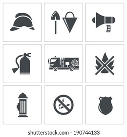 Fire Service icons set