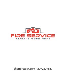 Fire Service Logo Vector Template