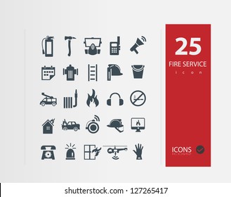 Fire services icons ( Set of 25 Quality icons )