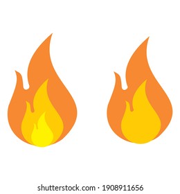 fire set, icon vector illustration sign