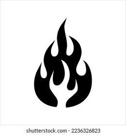 fire set logo. vector set of fire silhouettes with various shapes of burning coals. fire vector pack