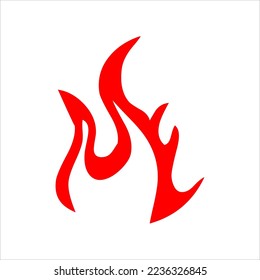 fire set logo. vector set of fire silhouettes with various shapes of burning coals. fire vector pack