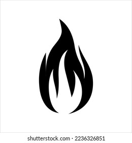 fire set logo. vector set of fire silhouettes with various shapes of burning coals. fire vector pack