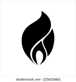 fire set logo. vector set of fire silhouettes with various shapes of burning coals. fire vector pack