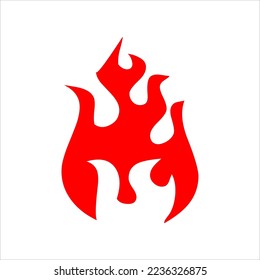 fire set logo. vector set of fire silhouettes with various shapes of burning coals. fire vector pack