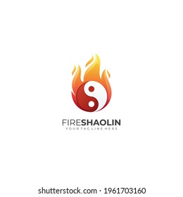 fire shaolin logo gradient modern color