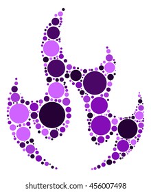 fire shape vector design by color point