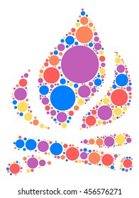 fire shape vector design by color point