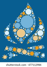 fire shape vector design by color point