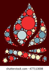 fire shape vector design by color point