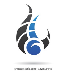 Fire Shaped Abstract Icon