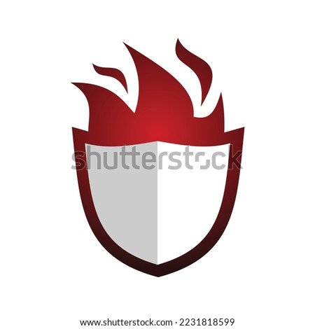 Fire shield 1 logo template