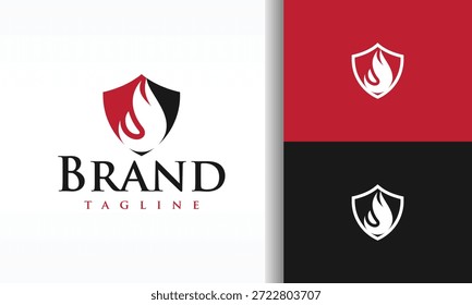 Logotipo de la marca Fire Shield con llama