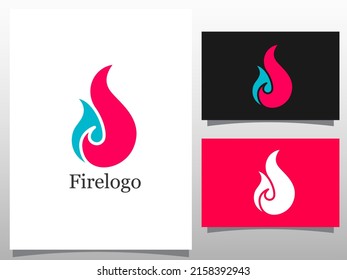 Fire shield, icon Oil, gas and energy logo