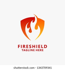 Fire shield logo design