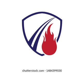 Fire Shield Logo Design Concept