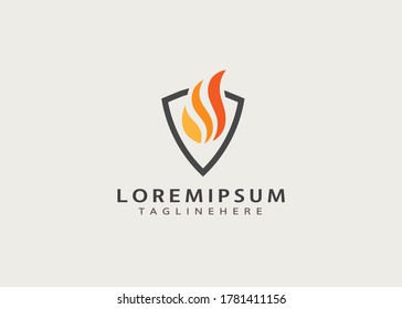 fire shield Logo design inspiration