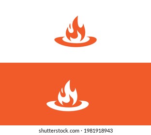 Fire Shield Logo Design Vector Template, Shield Fire Logo Concept