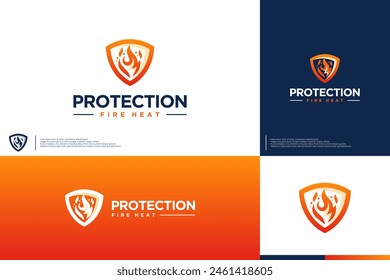 fire shield logo, durability protection, logo design symbol.