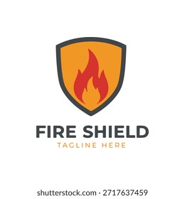 Diseño de logotipo de protección contra incendios