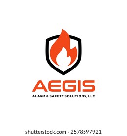 fire shield safety logo design 