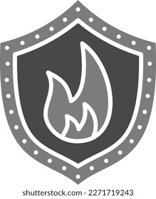 Fire Shield vector icon. Can be used for printing, mobile and web applications.