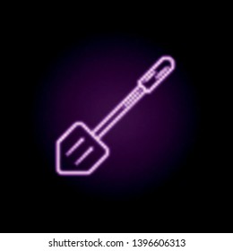 Fire shovel neon icon. Elements of fireman set. Simple icon for websites, web design, mobile app, info graphics