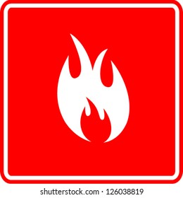 Fire Sign Stock Vector (Royalty Free) 126038819