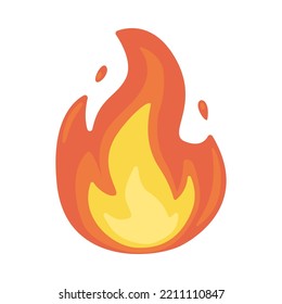 Fire Sign Emoji Icon Illustration. Blaze Vector Symbol Emoticon Design Clip Art Sign Comic Style.