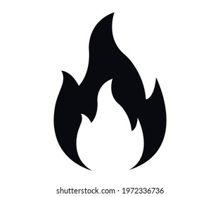 Fire sign. Fire flame icon isolated on white background. Vector illustration