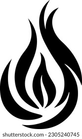 Fire sign. Fire flame icon isolated on white background. Vector illustration