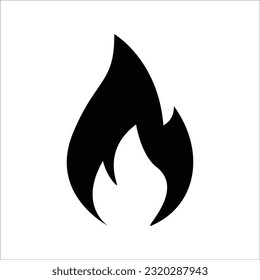 Fire sign. Fire flame icon isolated on white background. Vector illustration