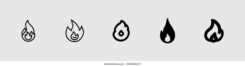 Fire sign. Fire flame icon isolated on white background. Fire flame logo vector illustration design template. Fire flame icon, flames, set vector icons