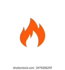 Feuerzeichen. Feuer Flamme Symbol isoliert auf weißem Hintergrund. Vektorillustration