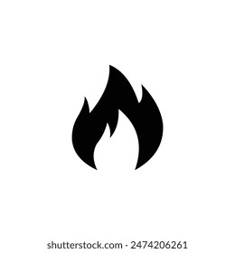 Fire sign. Fire flame icon isolated on white background. Vector illustration