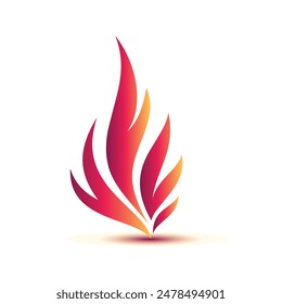 Fire sign. Fire flame icon isolated on white background. Vector illustration Fire flame symbol. Bonfire silhouette logotype. Flames symbols set flat style - stock vector.