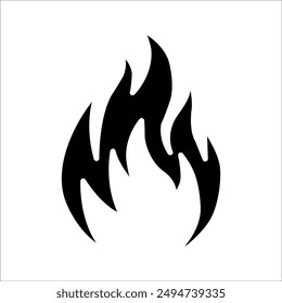 Fire sign. Fire flame icon isolated on white background. Vector illustration