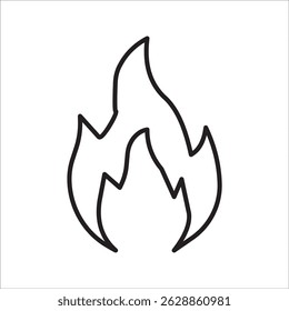 Fire sign. Fire flame icon isolated on white background. Vector illustration 